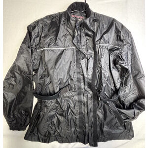 XXXL REVOLUTION GEAR Windbreaker Motorcycle Jacket Black With Issues READ